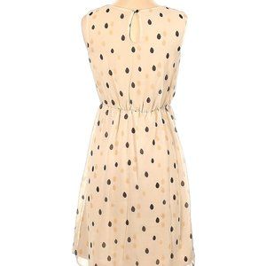 Maurices Ivory Polka Dot Casual Dress High Neck Sleeveless - M